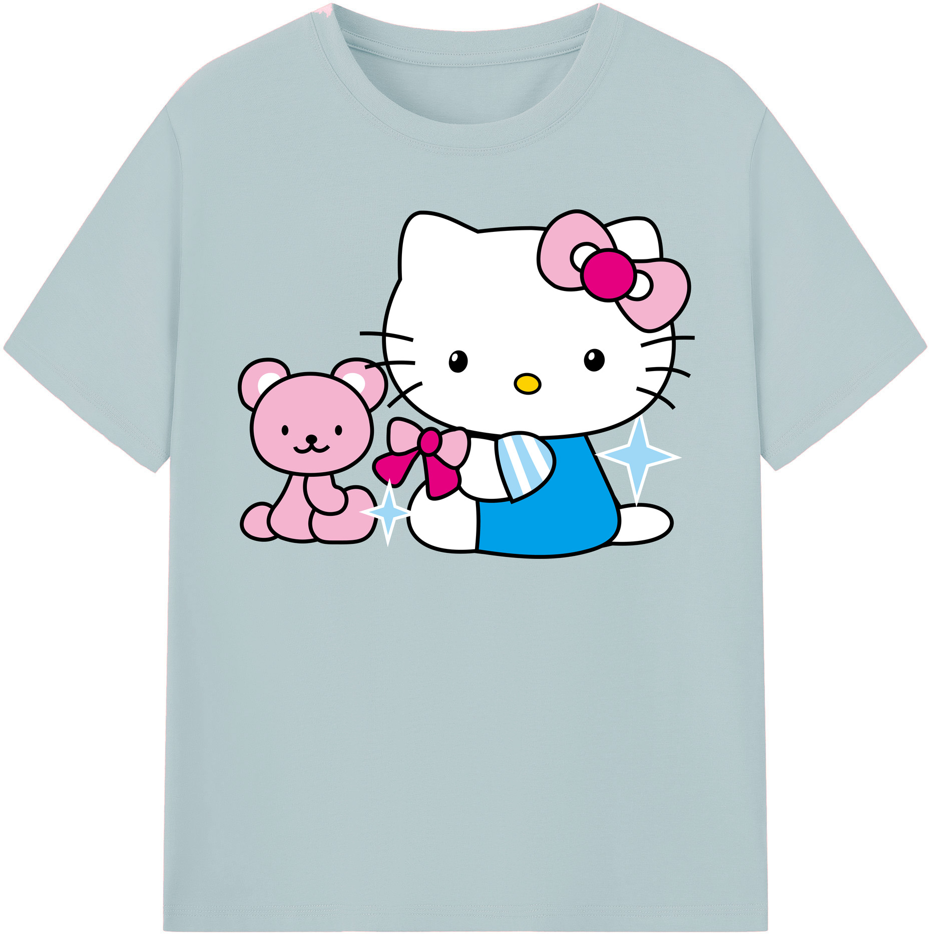（画像用） Hello Kitty ハローキティ 綿100％半袖Tシャツ（フロントプリント）